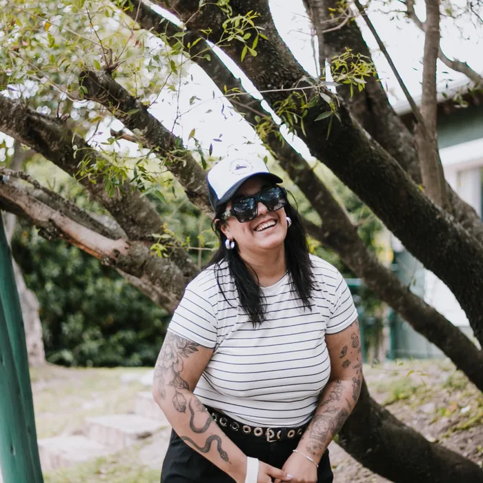 Sara Scotto al aire libre